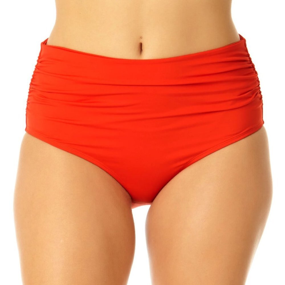NWT Anne Cole Convertible High Waist Shirred Swim (wear 3 ways!) in Red
#summer